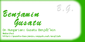 benjamin gusatu business card